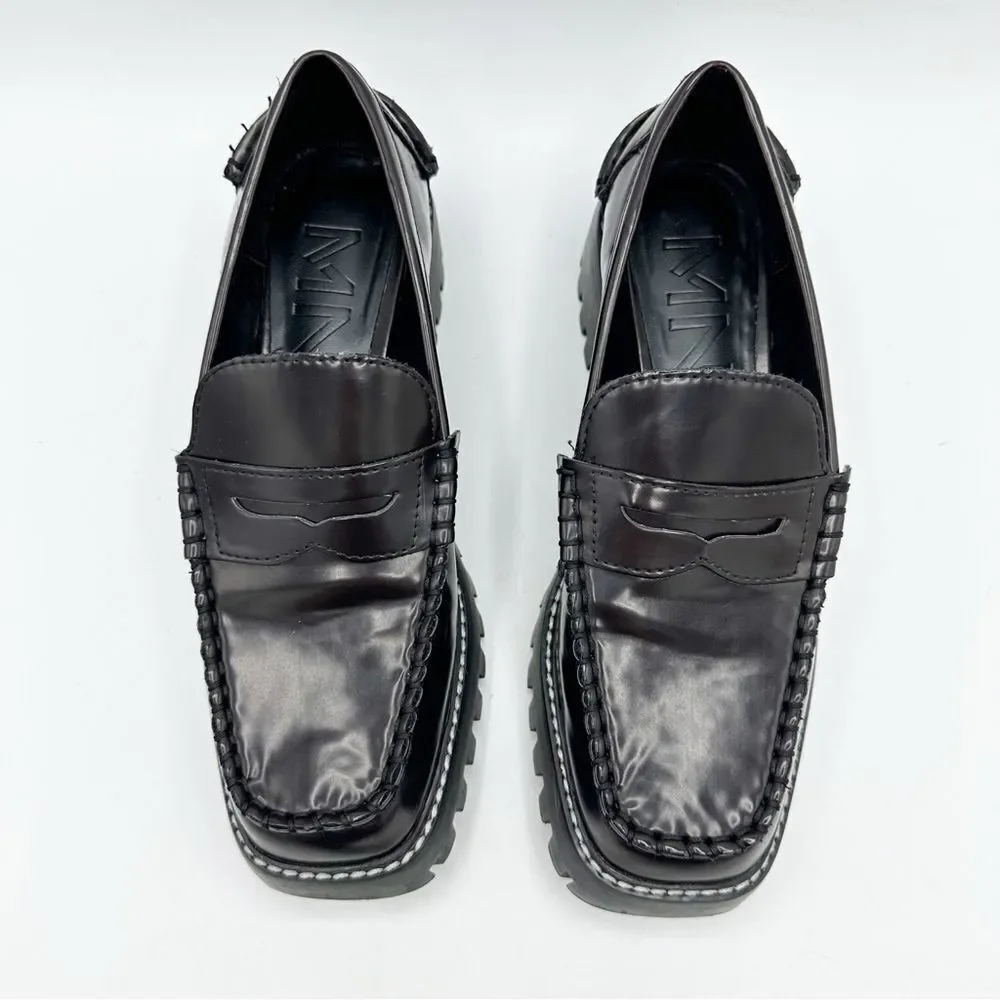 Mango Track Sole Faux Leather Slip-On Loafer with Track‎ Sole Deep Burgundy 7.5 - Picture 14 of 14
